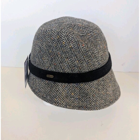 Mucros Weavers Clodagh Hat Wool Gray Flapper Killarney Adjustable Made Ireland main image 5